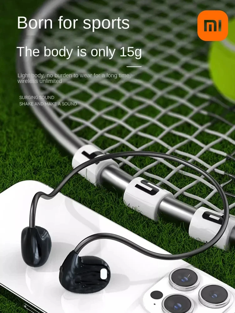 Xiaomi headphone nirkabel, headphone Bluetooth olahraga Stereo Over-Ear dengan mikrofon