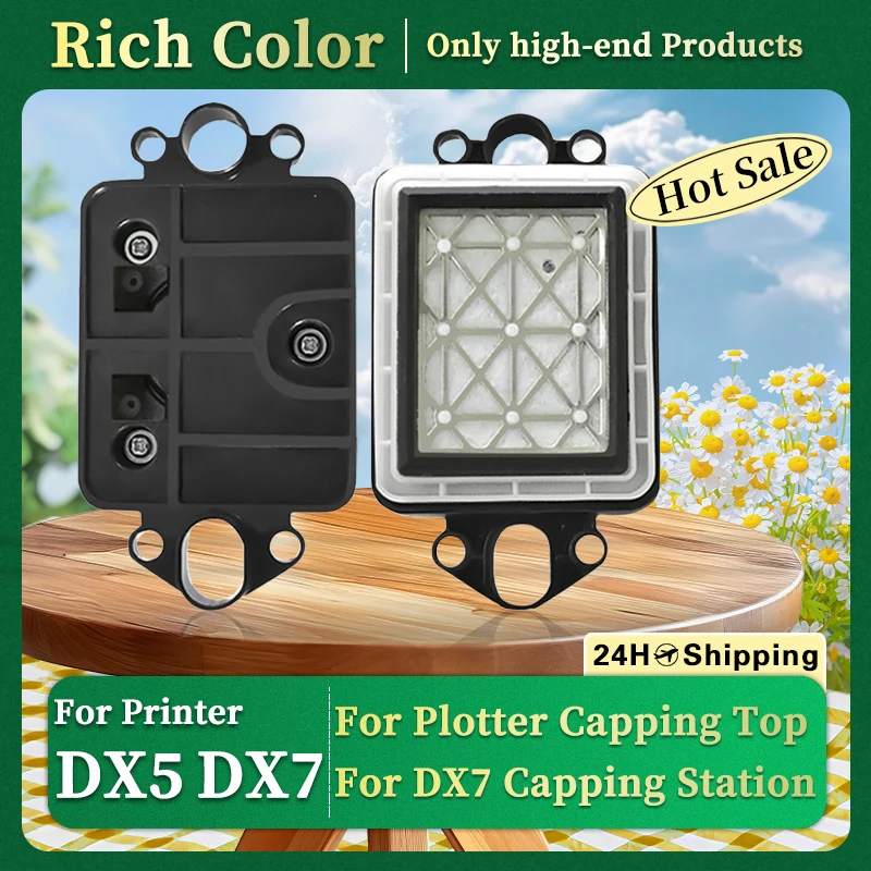 

2 шт., укупорочная станция Thunderjet DX5 с двойной головкой, полная DX5 DX7, принтер с сольвентной головкой для плоттера Gongzheng, укупорочная верхняя часть