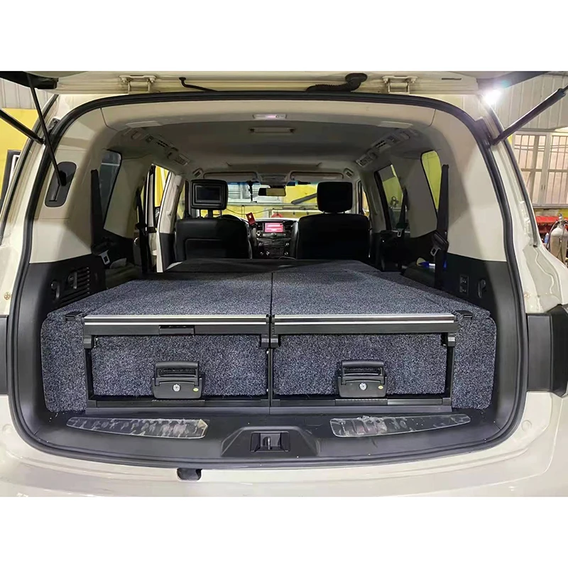 Max 4x4 Car Drawer System Rear Cargo Storage Box for Nissan Patrol Y62 Rear Drawers SystemFor Ram ranger hilux np300 tacoma