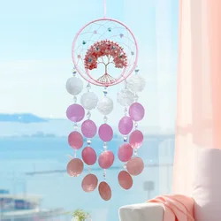 1PC Handmade Dream Catchers Made of Natural Shell Materials, Crystal Wind Chimes, Room Decoration Pendants, and Home Decorations