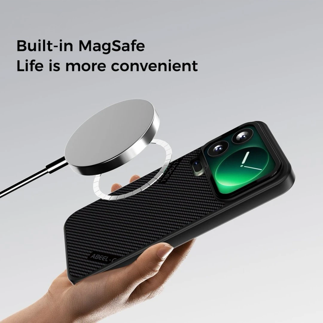 كيفلر ليوسيل حافظة هاتف من ألياف الكربون لهاتف شاومي 17 برو ماكس Xiaomi17 Xiaomi15Ultra 15Pro Magsafe حافظة شحن لاسلكية مغناطيسية