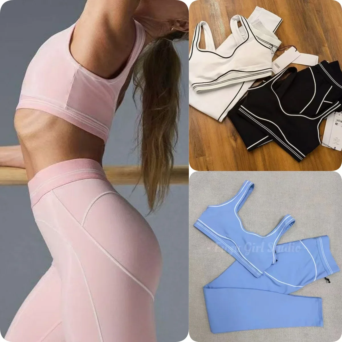 

Lo Йога Женский повседневный спортивный комплект с нагрудной подушечкой Тренировочное нижнее белье Бесшовные леггинсы для фитнеса с высокой талией Комплект из двух предметов