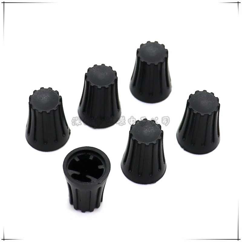 10PCS 12×14.5MM Plastic Striped Knob Cap Potentiometer Encoder Knob Cap D Axis Inner Hole 6MM