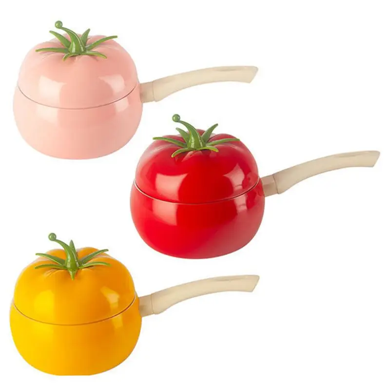 Sartén con forma tomate y fruta KX4B, olla para cocinar, cacerola, Cocina Inducción, utensilios cocina aluminio