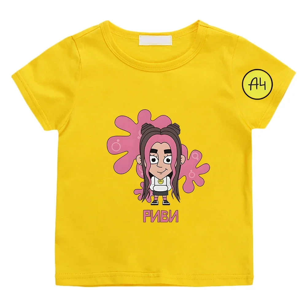 T-shirt VladA4 di mnastumphab-4 VladA4 t-shirt estiva di alta qualità in cotone 100% per neonati e bambine magliette morbide con scollo a o per bambini t-shirt Casual