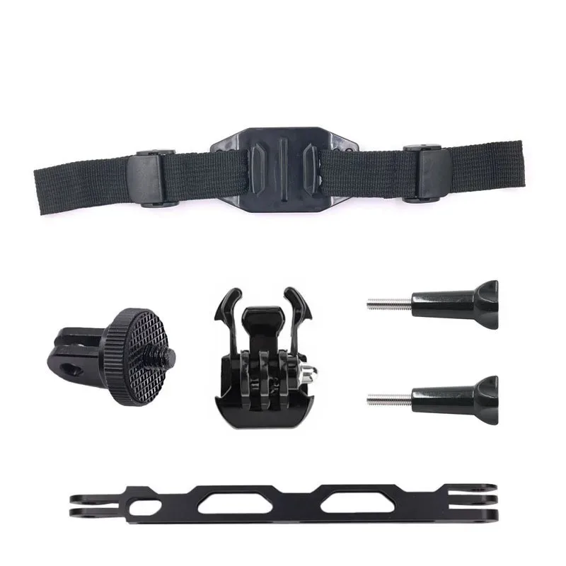 Bike Camera Helmet Mount Strap Attachment with Bracket Adapter Base for Gopro 13 12 for Insta360 X4 X3 for DJI Action 5 Pro 4 3