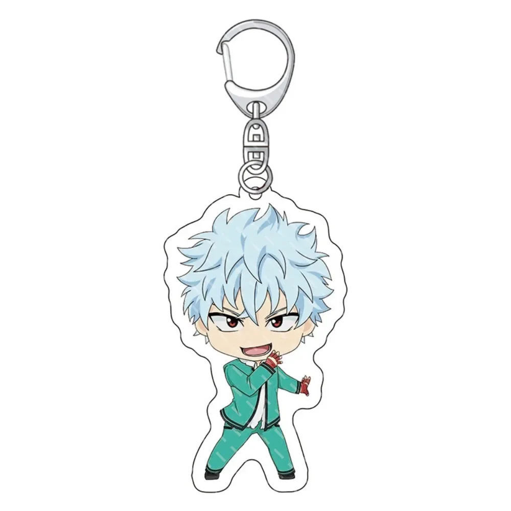 6CM Anime Peripheral Cartoon The Disastrous Life of Saiki Kusuo Keychain Acrylic Figure Pendant Cartoon Image Keyring Wholesale