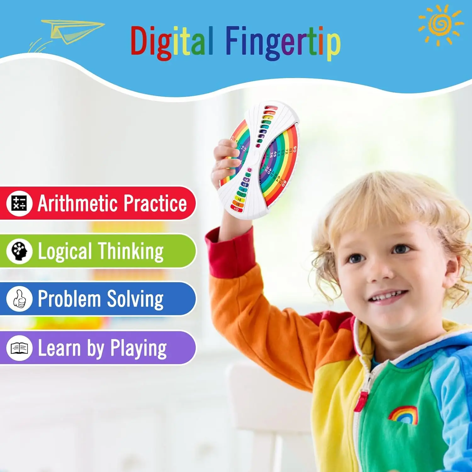 数学フィジェットスピナー加算減算乗算除算メソッドキットホームスクール教室学習教育おもちゃ