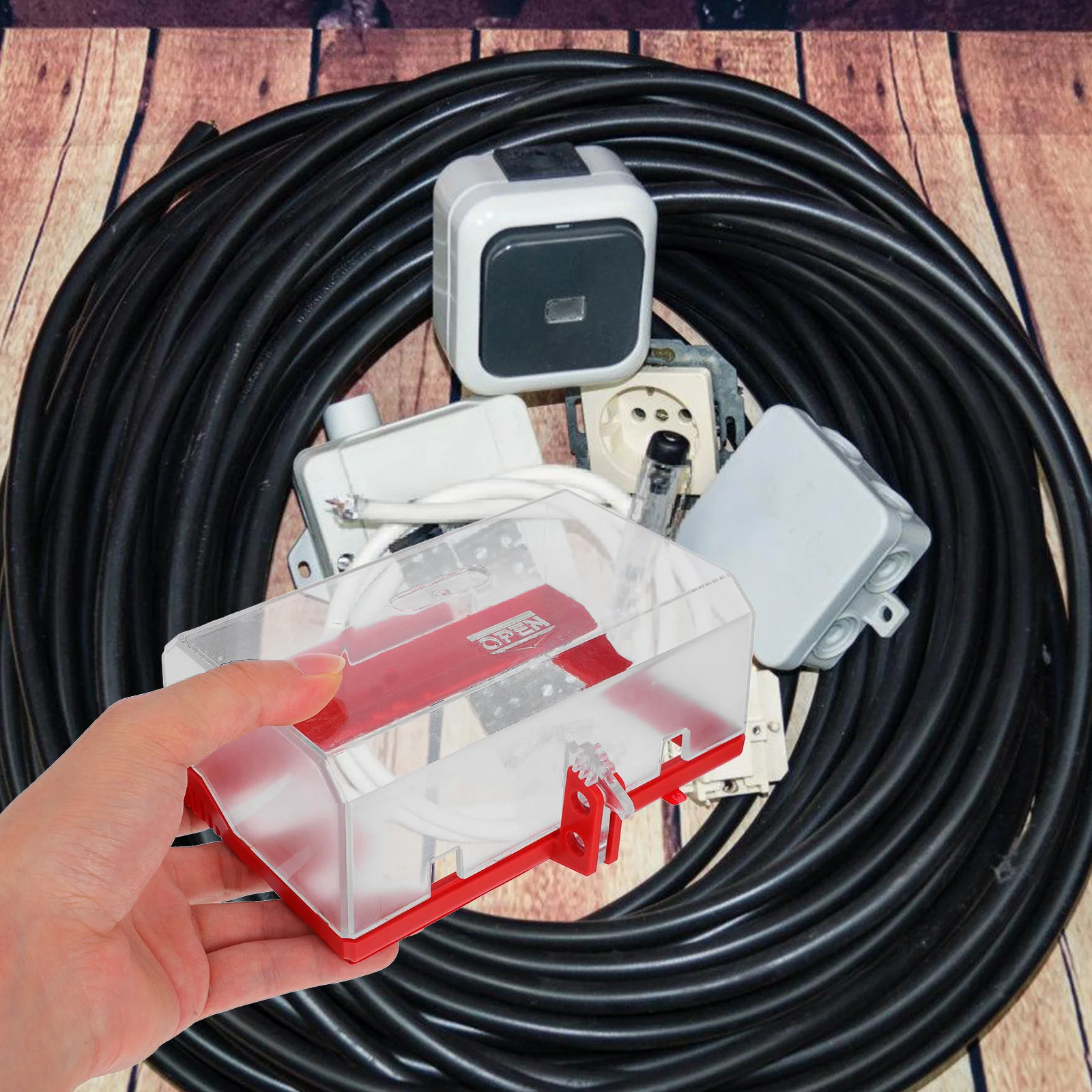 

Oversize Push Button Lockout Transparent Emergency Stop Switch Protector Clear Cover For Easy Installation Long-Term Use