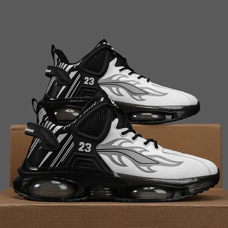 

Pop New High-top Leather Men's Shoes Casual Shoes With All Stylish Shoes Live Burst