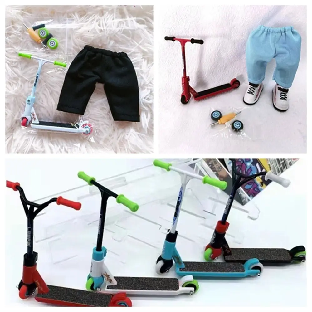 Juguetes para niños, modelo de patinete, patinete de dedo, simulación de movimiento, Mini patinete, diapasón, monopatines de aleación, regalo de vacaciones