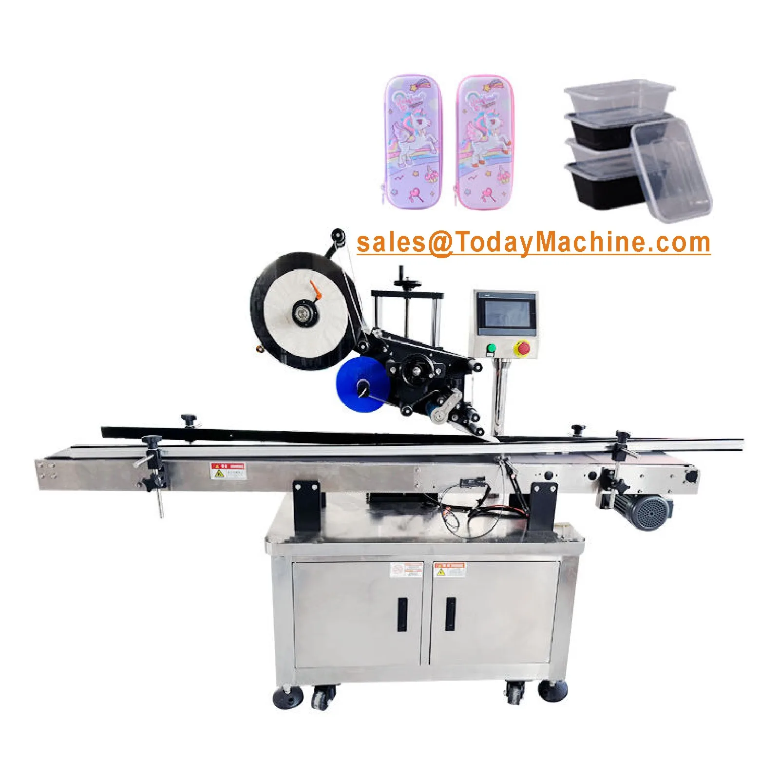 Hot Selling Automatic Top Label Stickers Desktop Labeling Machine with Date Coding Printer