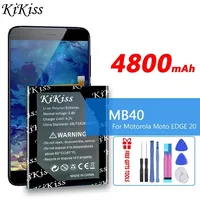 KiKiss Battery MB40 4800mAh For Motorola Moto EDGE 20 EDGE20 XT2143-1 Repalcement Bateria