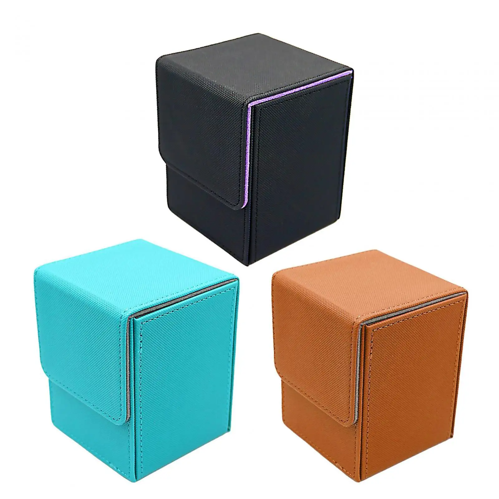 Trading Card Deck Case PU Leather 100+ Cards Collectible Display Organizer Gathering Card Toy Cards Case Card Storage Box