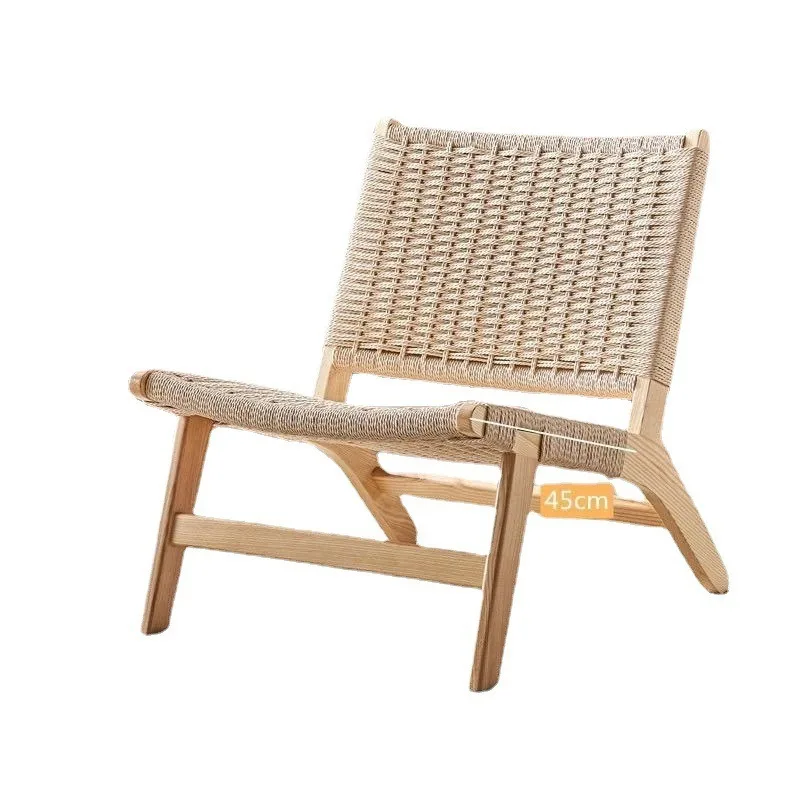 

Седло в скандинавском стиле, диван из цельного дерева, кресло в стиле ретро, одиночный балкон, B & B, для отдыха, средневековая японская веревка, тканая ленивая