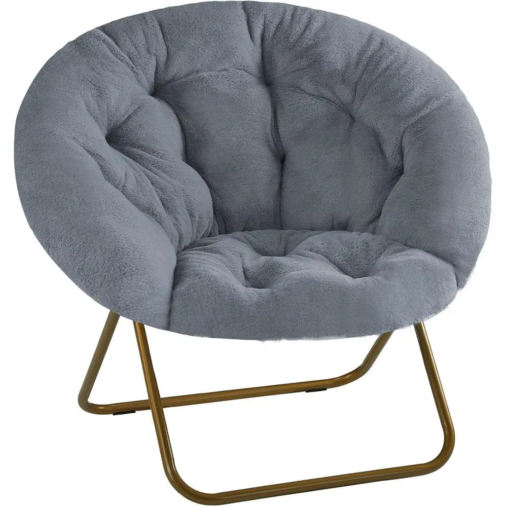 

Comy Saucer Chair, aux ur Lounge Seasting XL Circle Chair or Bedroom, Dorm & Gaming, oldable ashion Accent Seat or Small Spaces,