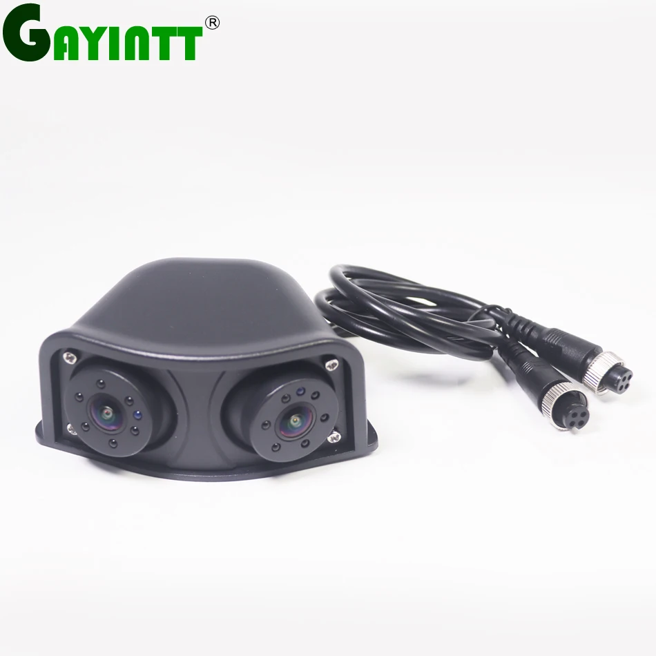 GAYINTT IR Night View 2 Channels Left/ Right AHD 720P Car Side Electronic Mirror Camera Dual Lens For Truck Bus BSD Radar System