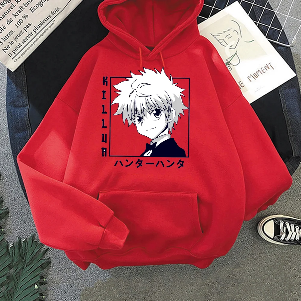 Killua Hunter X Hunter Hot Anime Plus Size Hoodie Men Women Sweatshirts Ulzzang Harajuku Unisex Long Sleeve Casual Streetwear