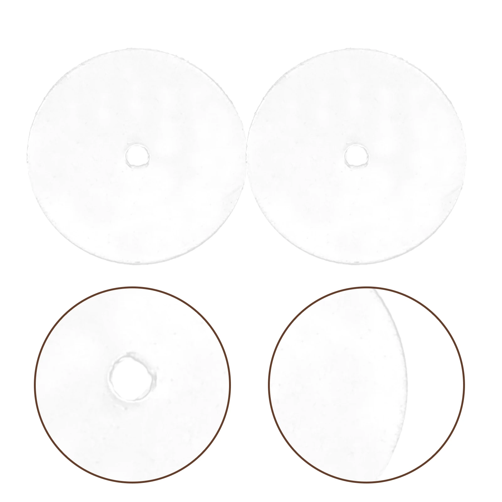 

100pcs Earring Backs Clear Eva Cushion Support Pads Stabilizers Clutch Stoppers Replacement Kits Invisible Adhesive Discs For