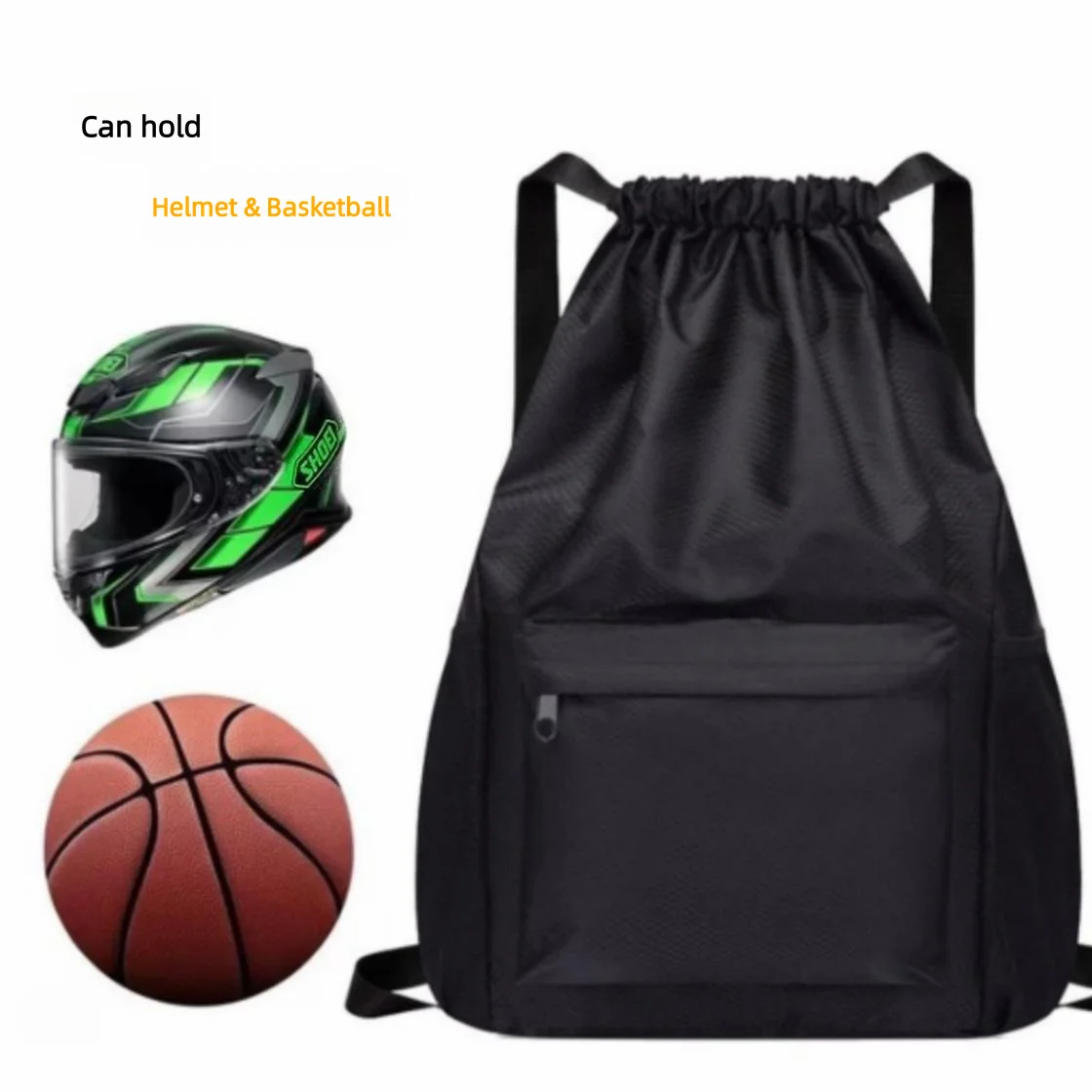 1pc Sports Drawstring Backpack Sport Fitness Travel Outdoor Sackpack Large Capacity Gym Swim Beach Bags Basketball Bag