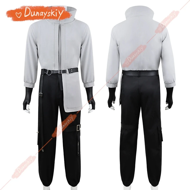 Anime slay os deuses wang mian cosplay traje outerwear masculino conjunto completo uniforme 20cm peruca & máscara para festa cos traje 2024