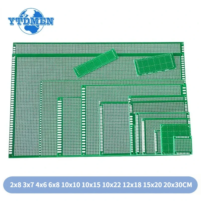 1PCS Single Sided PCB Universal Printed Circuit Board 2x8 3x7 4x6 6x8 10x10 10x15 10x22 12x18 15x20 20x30CM DIY Breadboard Plate