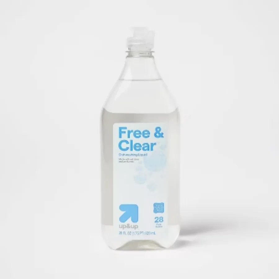 28 fl oz Fragrance‑Free Dish Soap, Unscented Gentle Liquid Dishwashing Soap for Household Kitchen Use