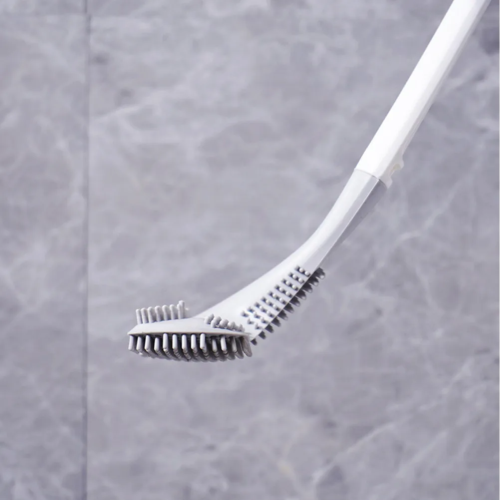 Premium Tpr and Plastic Toilet Brush with Wall-Mountable Holder Modern Simple Design for Bathroom Hotel Office Cleaning Tool
