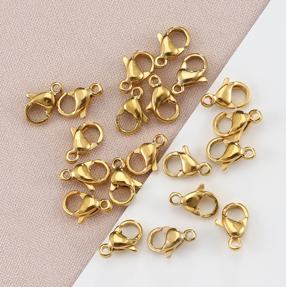 20pcs/lot 9-15mm Stainless Steel Lobster Clasps for Jewelry Making Findings Accessories image 2