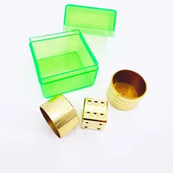 Super Mental Die (Brass) Metalism Magic Tricks Stage Magia Close Up Dice Number Prediction Magie Gimmick Props Magician Comedy