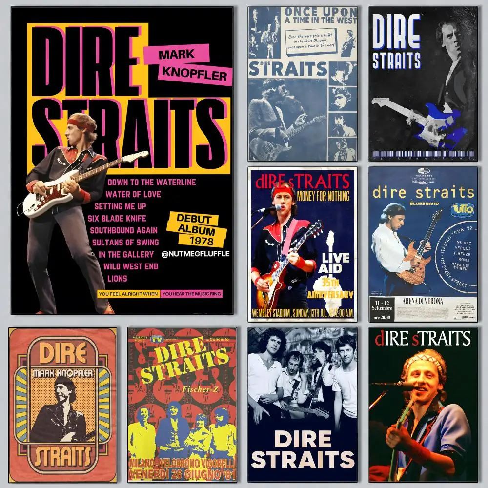 Aesthetic Wall Art Poster band Dire Straits Poster for Office Home Decor Interior Large Wall Picture Print