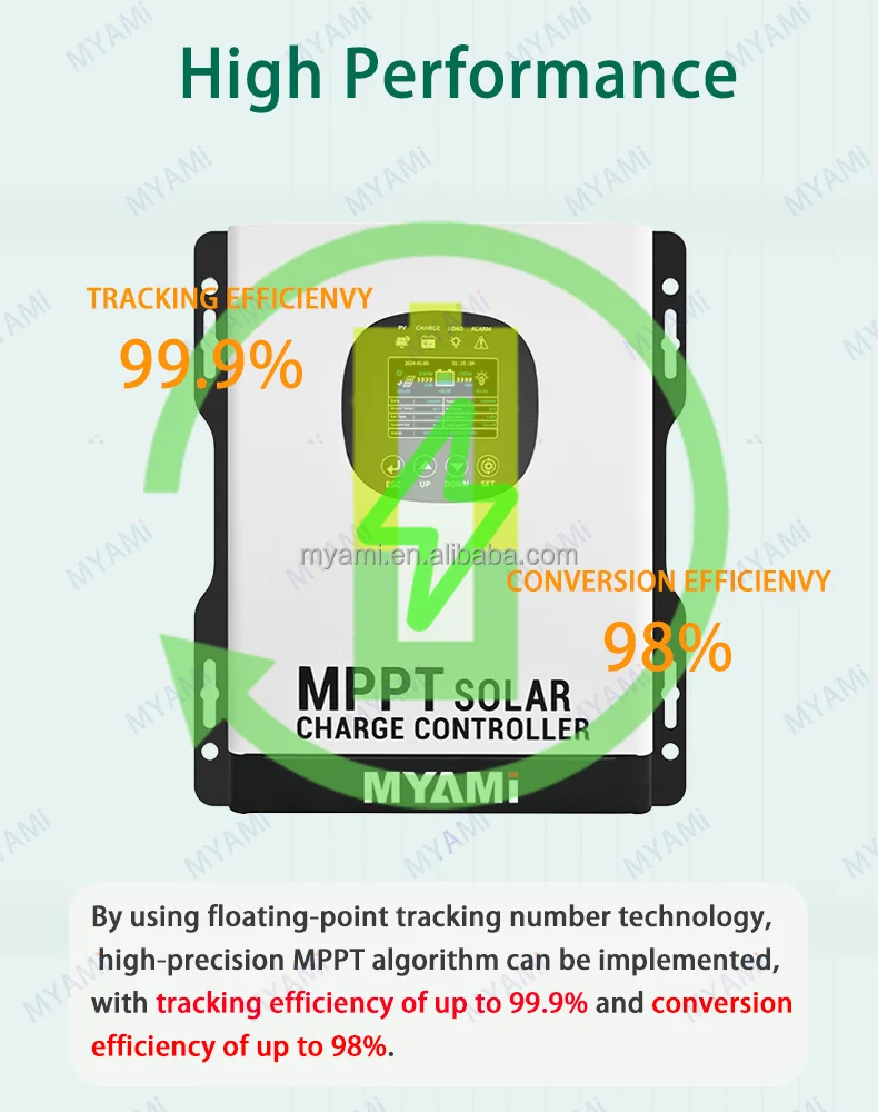 Myami Auto Mppt Solar Charge Controller 24v/36v/48v Compatible 120a 480v Pv For High Voltage Batteries 120v192v