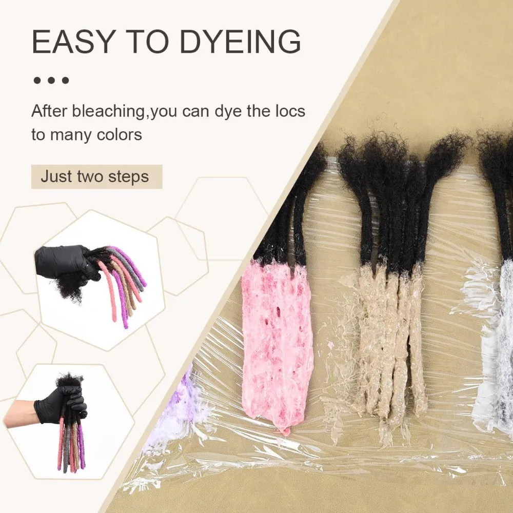 0.2cm 100% Human Hair Dreadlock Extensions T1B/27/30/99j Loc Extensions Human Hair Permanent Loc Extensions Human Hair