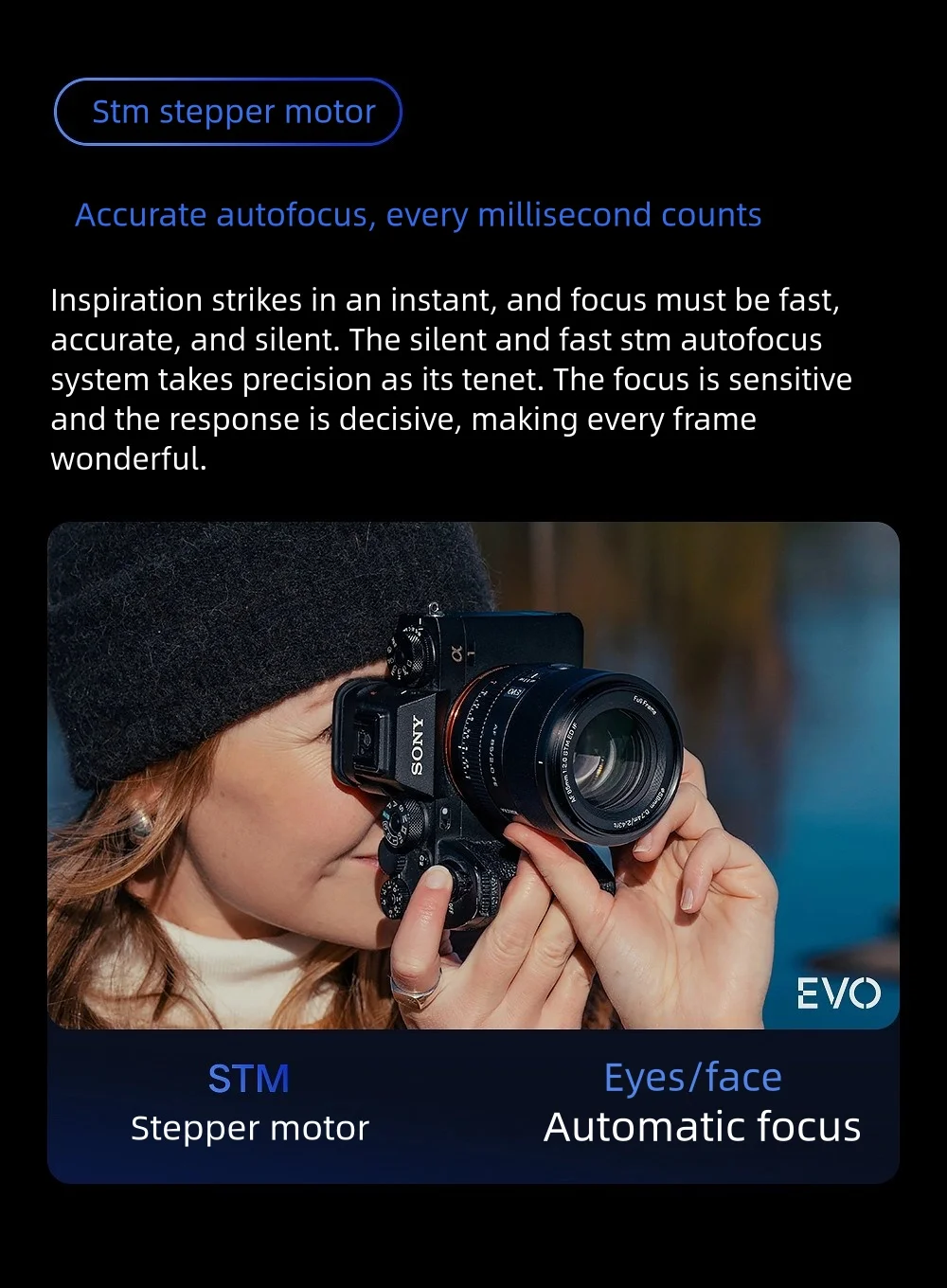 Obiektyw VILTROX AF 85mm F2.0 EVO Full Frame z automatycznym ustawianiem ostrości i dużą przysłoną do mocowania Sony E Nikon Z A7IV A7C ZV-E1 FX3 A9III — zdjęcie produktu 4