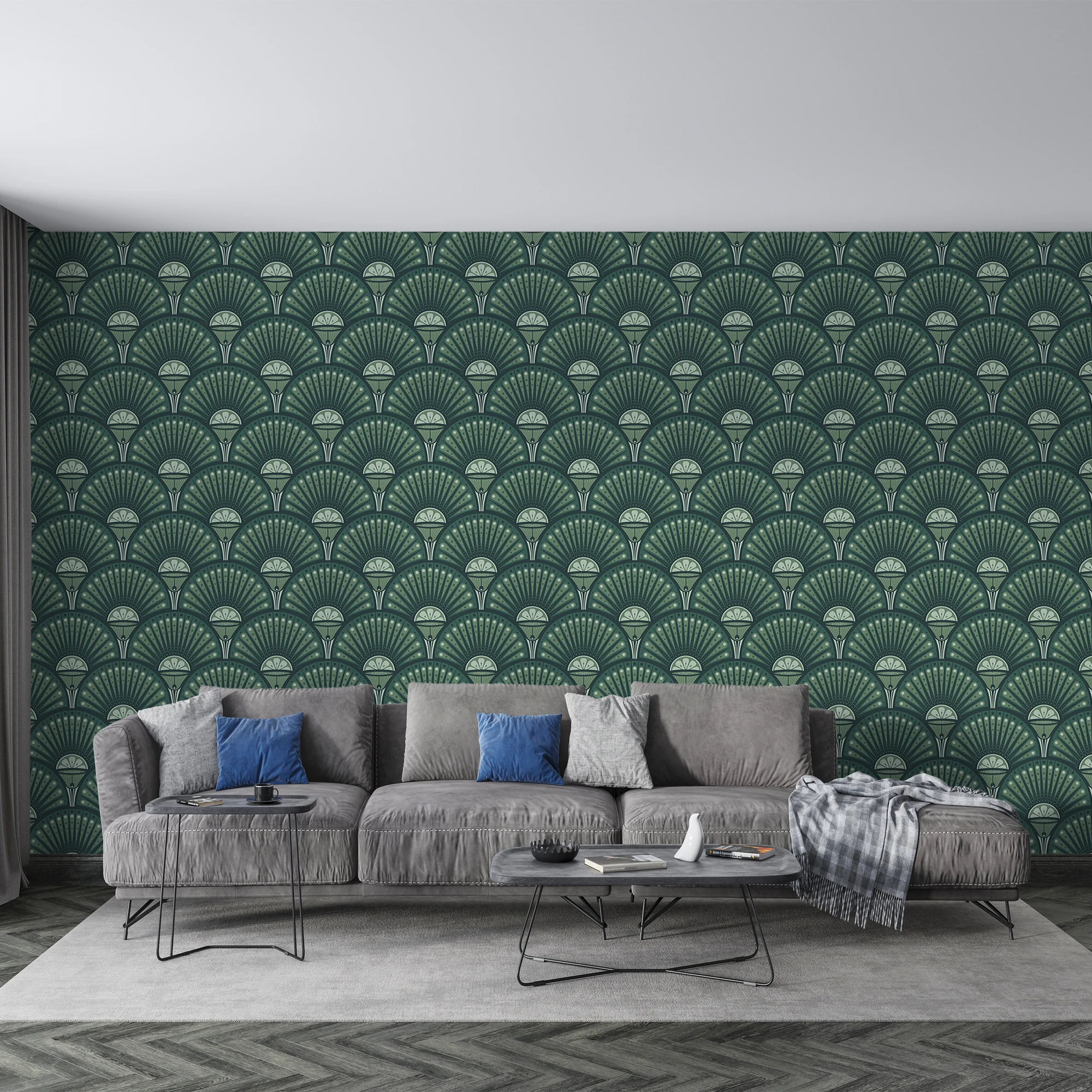 Milofi Custom 3D Fan shaped wallpaper