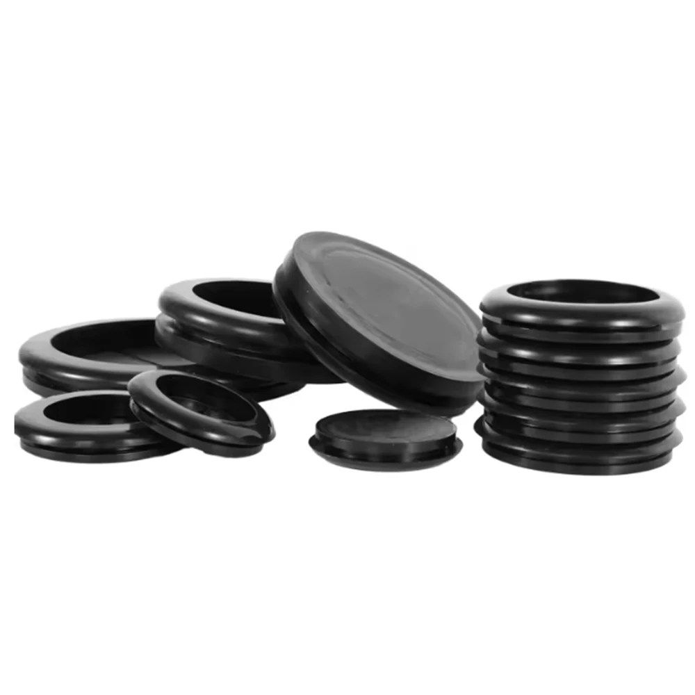 1-20Pcs Rubber Protective Coil Seal Environmental Protection Insulation Threading Sleeve With Card Slot Over Wire Guard Loop For