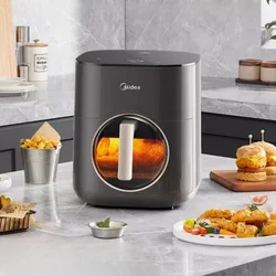 Midea 220V Air Fryer Home 5.5L Visible Multifunctional Smart Automatic Fryer French Fry Machine Oil-Free Electric Fryer