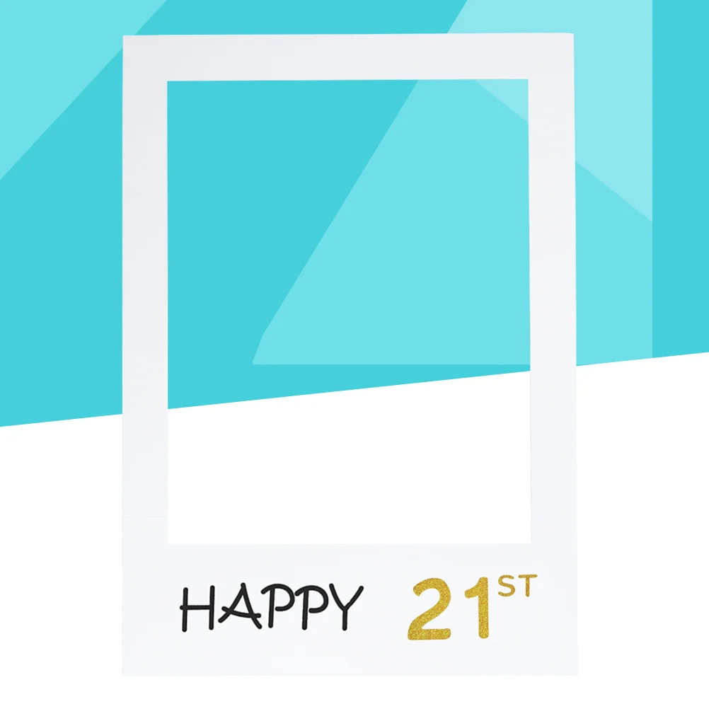 

Birthday Paper Picture Frame Cutouts Photo Booth Props For Party Lightweight Family Friends Memorable Moment Funny