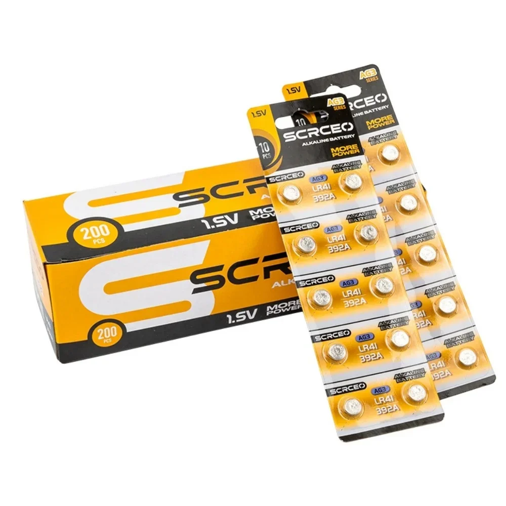 High Capacity LR41 Alkaline Batteries AG3 L736 392 384 192 Premium 1.5V Button Coin Cell Batteries for Medical Devices