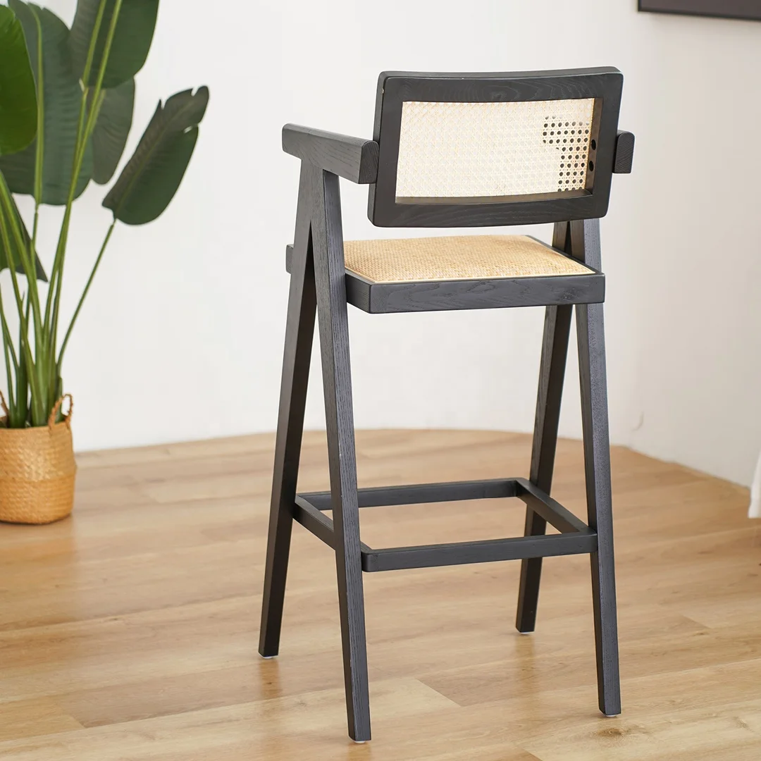 Tall Solid Wood bar Creative Simple Factory Batch Direct Sale of High Stools Household bar Living Room Rattan bar Chairs