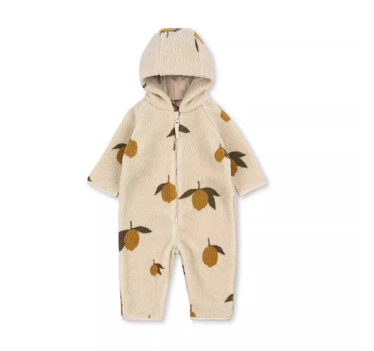 Baby Autumn Winter New Super Cute Thickened Outward Jumpsuit Cute Newborn Warm Lamb Wool Rompers