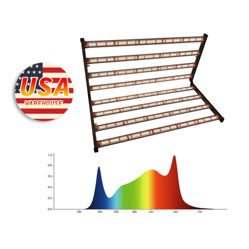 

New Design 5X5 Aquarium Plant Light Strip Grow Box Complete Kit High Quality Foldable 8 Bar Led Grow Lights