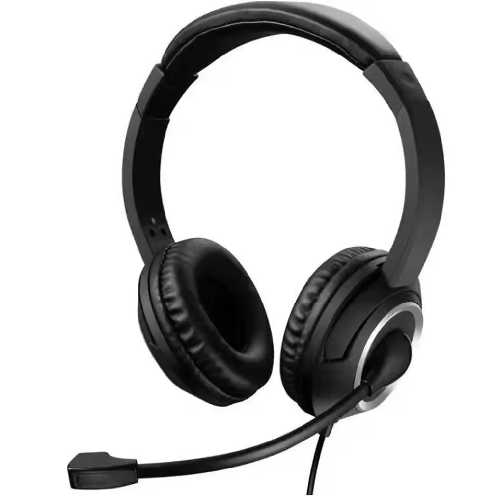 

Call Center Headphones Wired USB Headset with Microphone Mute Noise Cancelling Gaming Over Earphones for Computer PC Laptop Hot