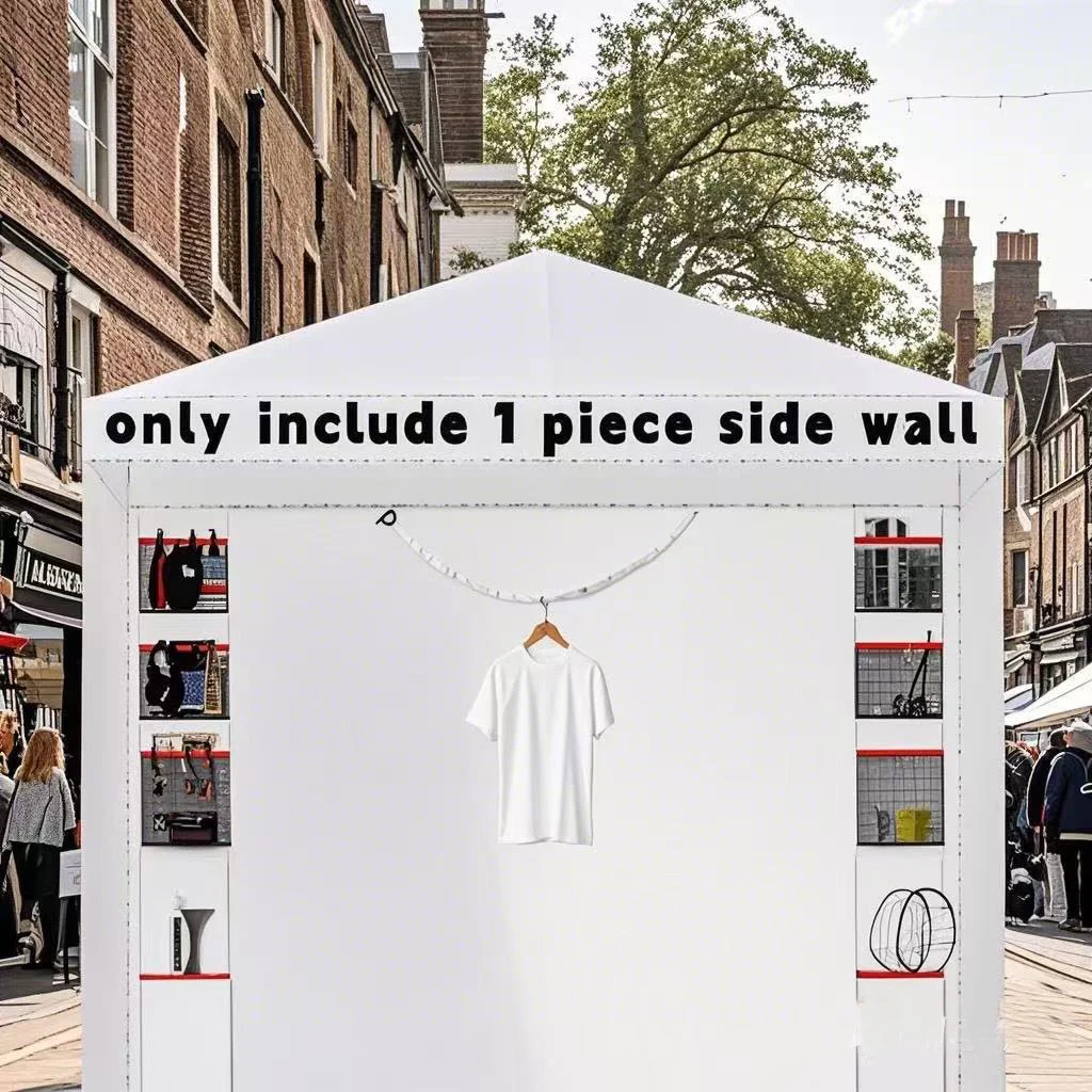 

Боковые стенки с мгновенным навесом 10x10 футов для выдвижных навесов Водонепроницаемые защитные стенки с навесом и 8 карманами Белые (только 1 шт. боковой стенки)