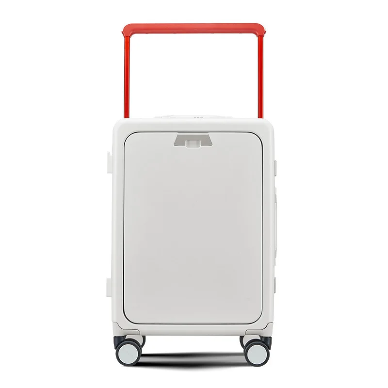 Wide trolley suitcase 20 inch boarding suitcase high value aluminum frame password box universal wheel PC durable trolley case