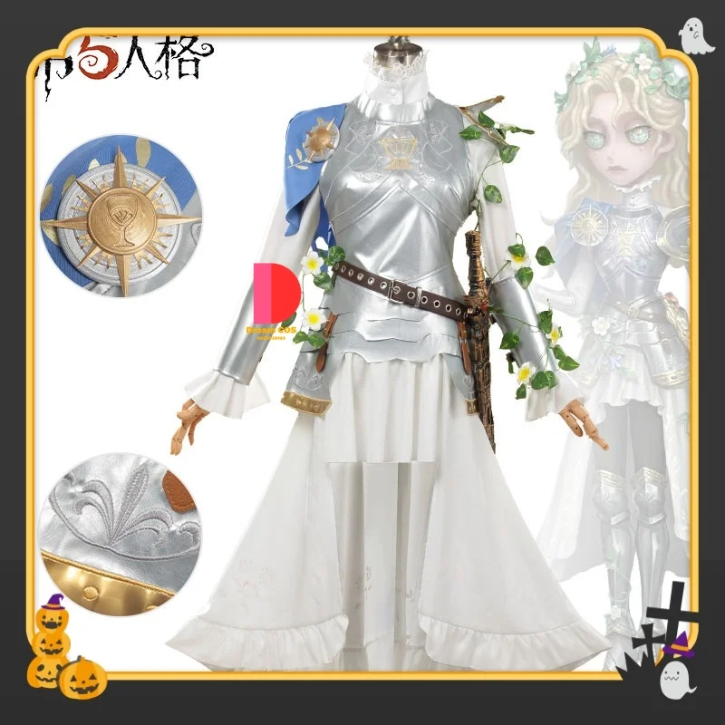 

Identity V Joseph Psychologist Silver Knight Cosplay Elegant Comic Costume Halloween Party for Woman Adult Sell Like Hot Cakes