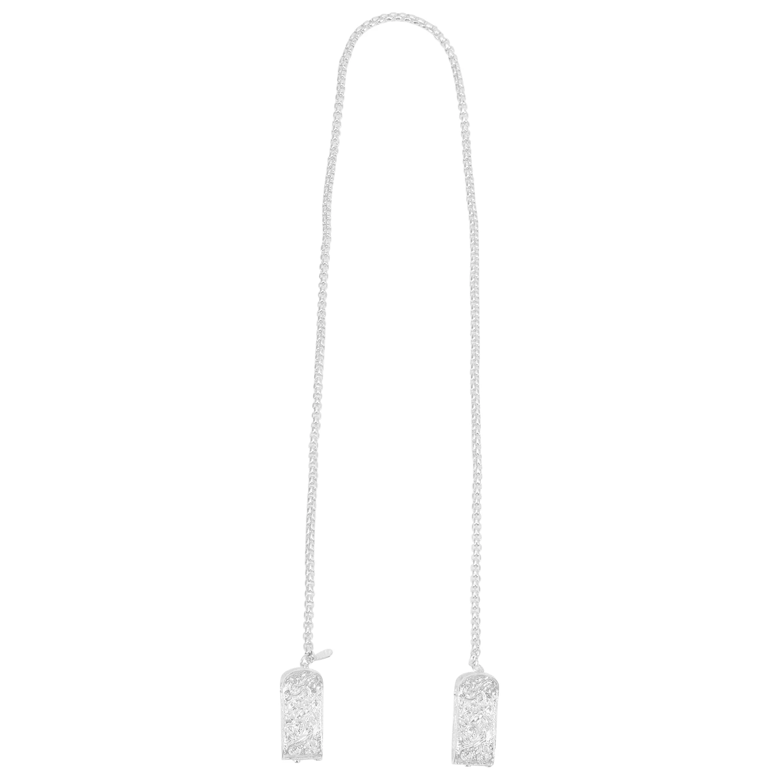 

Baby Bibs Holder Metal Clip Chain Silver Pacifier Clips Lightweight Durable Alloy Material Napkin Necklace Toddler Feeding