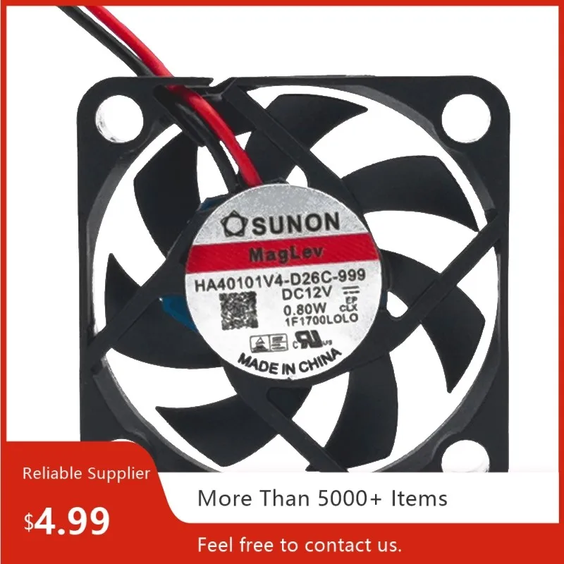 for SUNON HA40101V4-D26C-999 40mm 12V 0.80W High-Performance Cooling Fan for Servers, Inverters, and Industrial Equipment