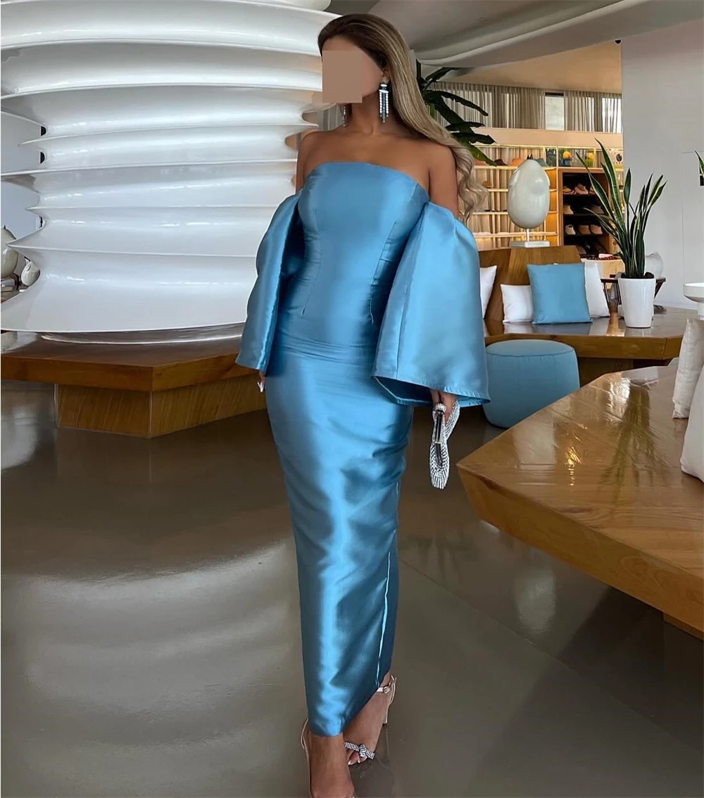 

Jiayigong Satin Pleat Ruffles Engagement A-line Off-the-shoulder Bespoke Occasion Gown Midi Dresses Sexy Casual