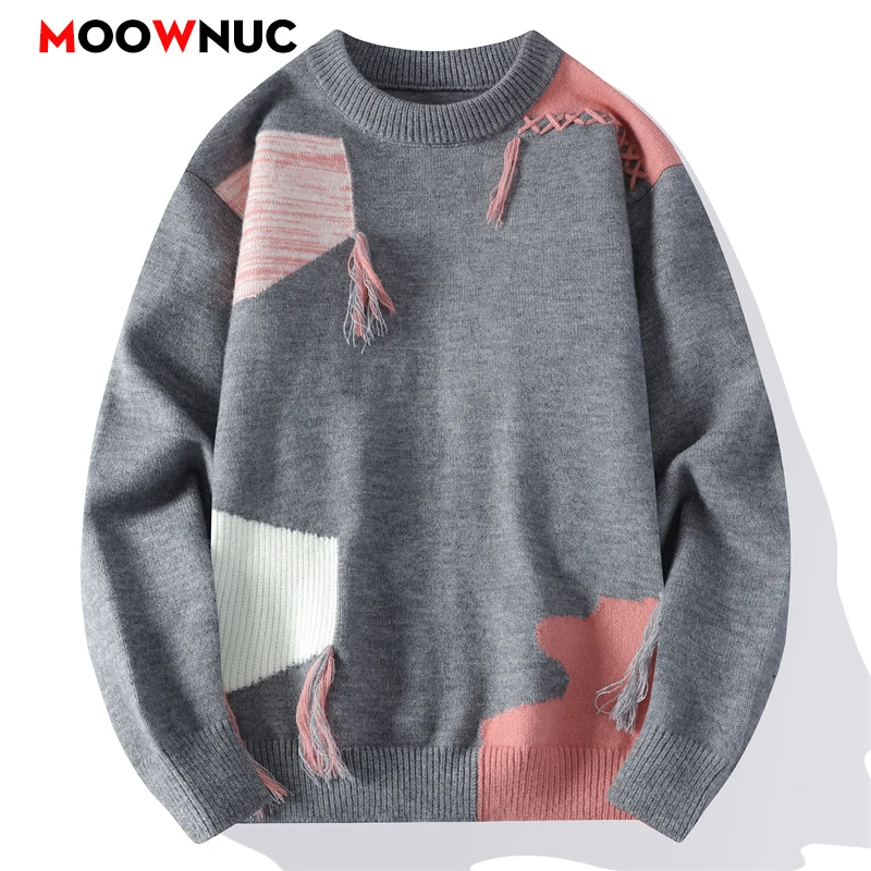 Sweater For Men Autumn Men's Clothing Spring Pullovers Male Men's Sweat-shirt Casual Streetwear Knit Fashion Hombre Warm Solid